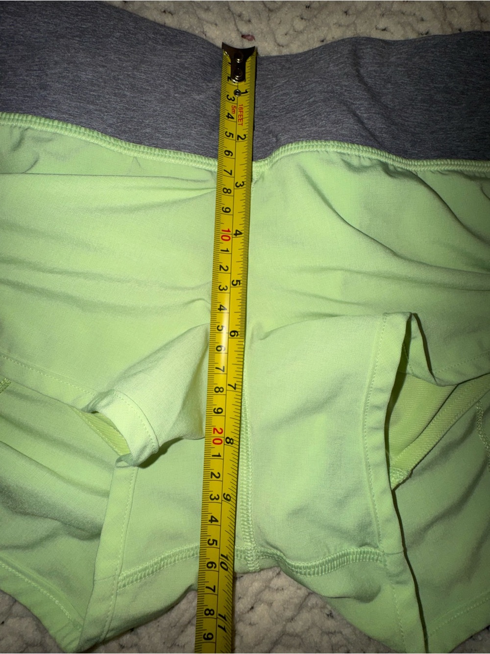 Lululemon Speed Up Shorts 2.5” Clean Mint Heathered Slate Size 4 EUC - Picture 4 of 13